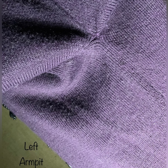 Vintage Carol Little Beaded Royal Purple Sweater Maxi Dress Duster Ladies size M - Picture 13 of 16